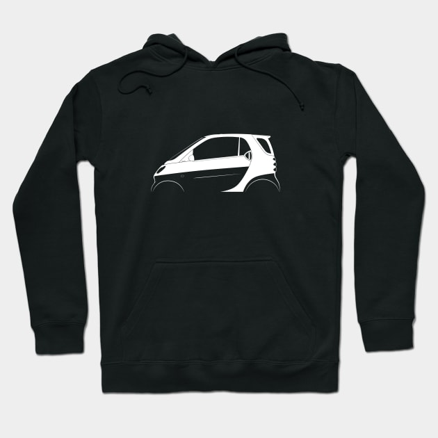 smart fortwo (W450) Silhouette Hoodie by Car-Silhouettes